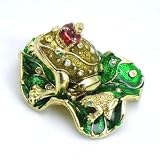 カエルのジュエリーボックス。置物・縁起物「お金がカエル」「無事にカエル。。」カエルの王様とカエルの王子様 カエルのジュエリーボックス。置物・縁起物「お金がカエル」「無事にカエル。。」カエルの王様とカエルの王子様
