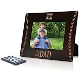 Ultimate Gift for Dad. 8 Digital Photo Frame, engraved with National Baseball Hall of Fame Emblem.