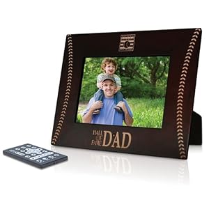 8-Inch Digital Photo Frame, engraved with National Baseball Hall of Fame Emblem