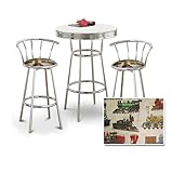 Chrome Bar Table & 2 Chrome 29
