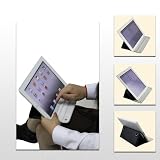 Pyrus Electronics (TM) 100% Real Leather Folding Case/Bag/Stand for iPad 2 (latest Generation) - Black