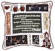 "Teacher" Theme Decorative Throw Pillow 17" x 17"