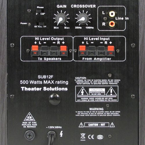 New Black 500 Watt Surround Sound HD Home Theater Powered Active 12