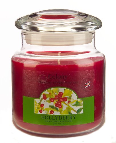 Colony Gift Corporation Ltd Wax Lyrical Homescents Hollyberry Klassische Kerze im Glasgef&auml;&szlig;