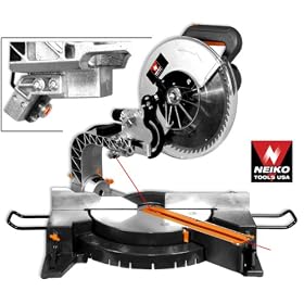 Heavy Duty 12 Sliding Compound Miter Saw with Laser Cutting Guide by Neiko Tools