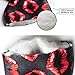 MSSilk Sleep Eye Mask- Smoothing Mulberry Silk- Adjustable Elastic Strap- Lightweight- with A Bonus Pair of Earplug in a Carry Pouch (Red Eyelashes)