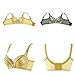 ETOSELL Women Push Up Underwire Padded Up Embroidery Lace Bra Brassiere Black36B