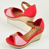 Espadrilles, Sandalette, von Marco Tozzi, Kollektion 2012 in chillirot