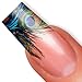 Nailart NAIL TATTOO STICKER - Half Cover - peacock/feather - blue/green