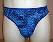 Mens BLUE FEATHER WEAVE Thong / Flatlock Front