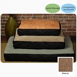 Big Shrimpy Original Dog Bed - SMALL (23x29) Faux Suede/Walnut