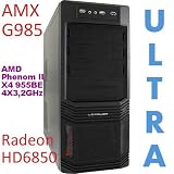 ULTRA Gamer PC AMD Phenom II X4 955BE 4X3,2GHz Radeon HD 6850 DVD-RW 1000GB-HDD 8GB-Ram, CrossFire, RAID, HDMI, Gigabit Lan, DDR3-1333 Dual, 7.1von "AMX Mediensysteme"