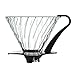 Hario V60 Glass Coffee Dripper, Size 03, Black