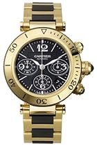 Cartier Pasha Seatimer Mens Yellow Gold Automatic Chronograph Watch W301970M