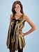 BB Dakota Gold Metallic Trapeze Dress