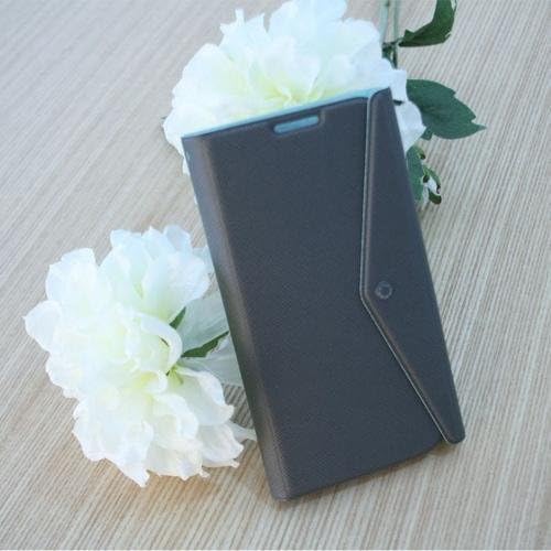 Fenice M002GR00SAMGS4 Clutch PU Leather Case for Samsung Galaxy S4 GT-I9500 - Retail Packaging - Grey