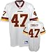 Chris Cooley Jersey: Reebok White Replica #47 Washington Redskins Jersey - Medium