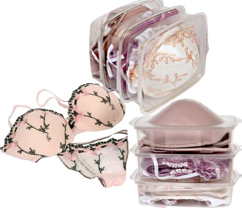 Braganizer (Set of 3) - The Original PATENTED Bra and Panties Organizers, clear Bra Box