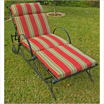 Outdoor Patio Chaise Lounge Cushion Fabric: Titus Terrace Apple