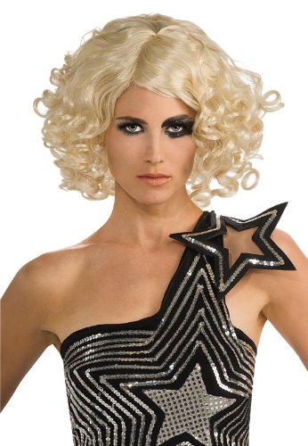 Lady Gaga Curly Blonde Wig - Adult Std.
