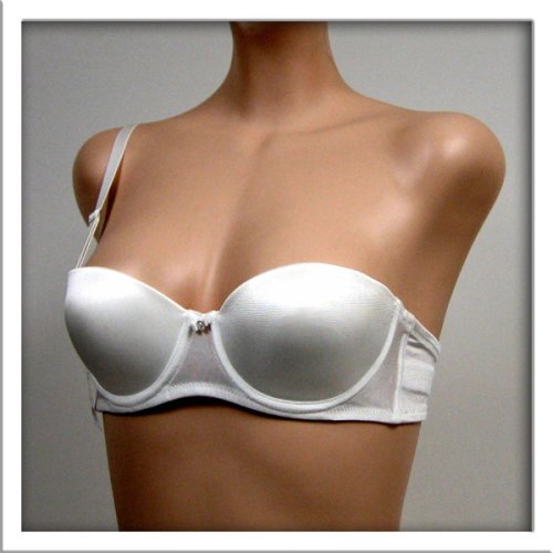 Jasmin 2 Pack $32 Satin Ivory Mold Cup Bra #2580 sz 34AA 36AA 38AA