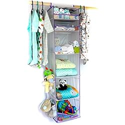 Panda Panache Baby / Kids Nursery Closet Organizer. #1 Best for Organizing Clothing, Essentials and Toys. Great for Shower Gifts!