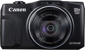 Canon PowerShot SX710 HS Digitalkamera (20,3 Megapixel CMOS, HS-System, 30-fach optisch, Zoom, 60-fach ZoomPlus, opt. Bildstabilisator, 7,5 cm (3 Zoll) Display, Full HD Movie 60p, WLAN, NFC) schwarz
