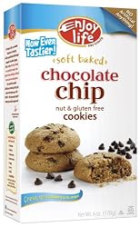 Enjoy Life Chewy Chocolate Chip Soft Baked Cookies, Gluten, Dairy & Nut Free,  6-Ounce Boxes (Pack of 6)