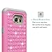 Galaxy S7 Edge Case, EC Hybrid Dual Layer Diamond Studded Bling Crystal Rhinestone Protective Case Cover for Samsung Galaxy S7 Edge (Pink+Grey)