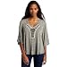 Democracy Women's Lurex Top with Applique, Gold, Large