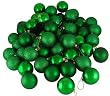 60ct Xmas Green Shatterproof 4-Finish Christmas Ball Ornaments 2.5" (60mm)