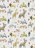 Zoo Animals Rolled Gift Wrap Paper