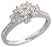 14 Karat Weissgold Fantasie Solitaerer Diamanten Ring, mit 0.52 Karat Brilliantschliff Diamanten, (5mm) breit