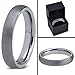 Tungsten Wedding Band Ring 4mm for Men Women Comfort Fit Domed Round Brushed Lifetime Guarantee