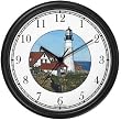 Maine Light House / Lighthouse Wall Clock by WatchBuddy Timepieces (White Frame)