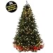 7ft (2.1m) Victorian Pine Pre-Lit Christmas Tree with 500 Warm White LED Lights with Easy Build Hinged Branches