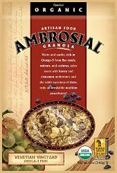 Ambrosial Granola Organic Venetian Vineyard Omega-3 Plus, 6-Count, 12-Ounce Pouch (Pack of 6)