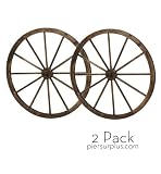 2pk 36 Wood Wagon Wheel w/ Steel Rim For Outdoor Product SKU: PL50020