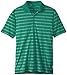 adidas Golf Men's Puremotion 2 Color Stripe Jersey Polo, Amazon/White, Small