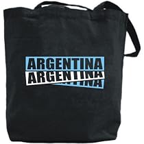 Canvas Tote Bag Black " Triple Ii Argentina " Country