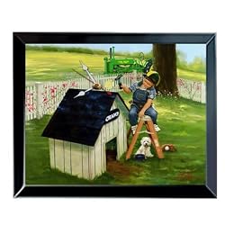John Deere Club House 10x12 Resin Clock
