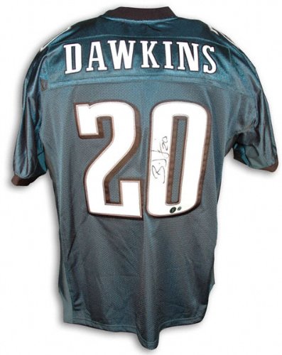 Brian Dawkins Autographed Jersey - Philadelphia Eagles Signed Green Authentic Reebok Jersey