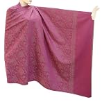 Handmade Self Design Mix Wool Shawl With Plain Border Specially For Party Wear From India (Free Shipping) Shwl0120r