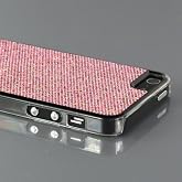 ZuGadgets Dark Pink /High Quality iPhone 5 5G Shimmering Sequined Clear Side Plastic Protective Skin Case Cover Shell (7997-1)
