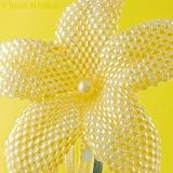 HawaiianPlumeriaflower-pearlybutterscotch-beadedflowerbarrette