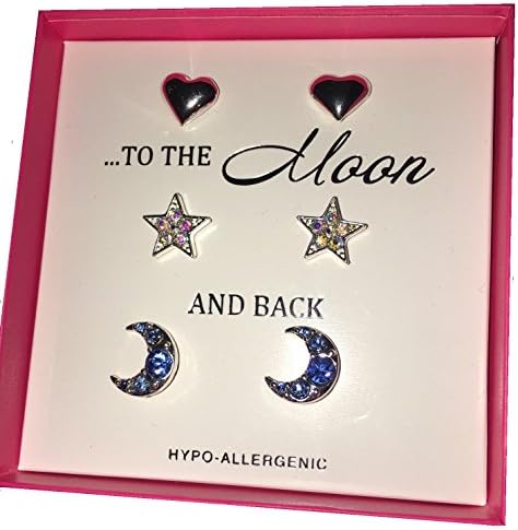 To the Moon and Back Set of Three Earings