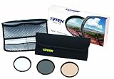Tiffen 67DVVEK 67mm Video Essentials DV Filter Kit includes Clear, CP, Warm UV and Pouch