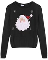 Arshiner Girl Cute Santa Deer and Elk Embroidered Knitted Pullover Sweater