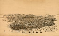 City of San Francisco - a Bird's-Eye View - 16" x 20" - Fine-Art Gicl??e Photographic Print of an Image from the Library of Congress Collection