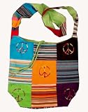 Peace Sign Cotton Canvas Patch Bohemian / Hippie Sling Bag India